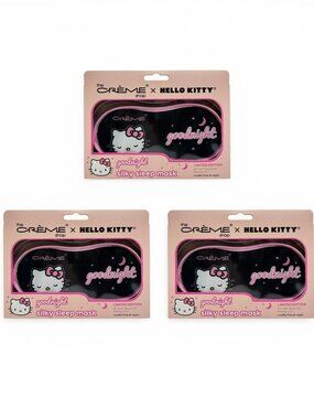 3 Pack The Creme Shop x Hello Kitty Silky Sleep Mask Limited Edition Moon Stars